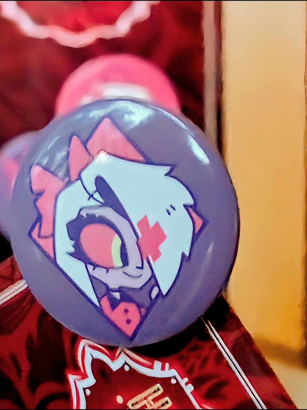 Hazbin Hotel Official Vaggie Mystery Button Pin from Hot Topic Vaggi Hellaverse
